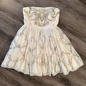 Needle & Thread Strapless Embellished Beaded Mini Dress